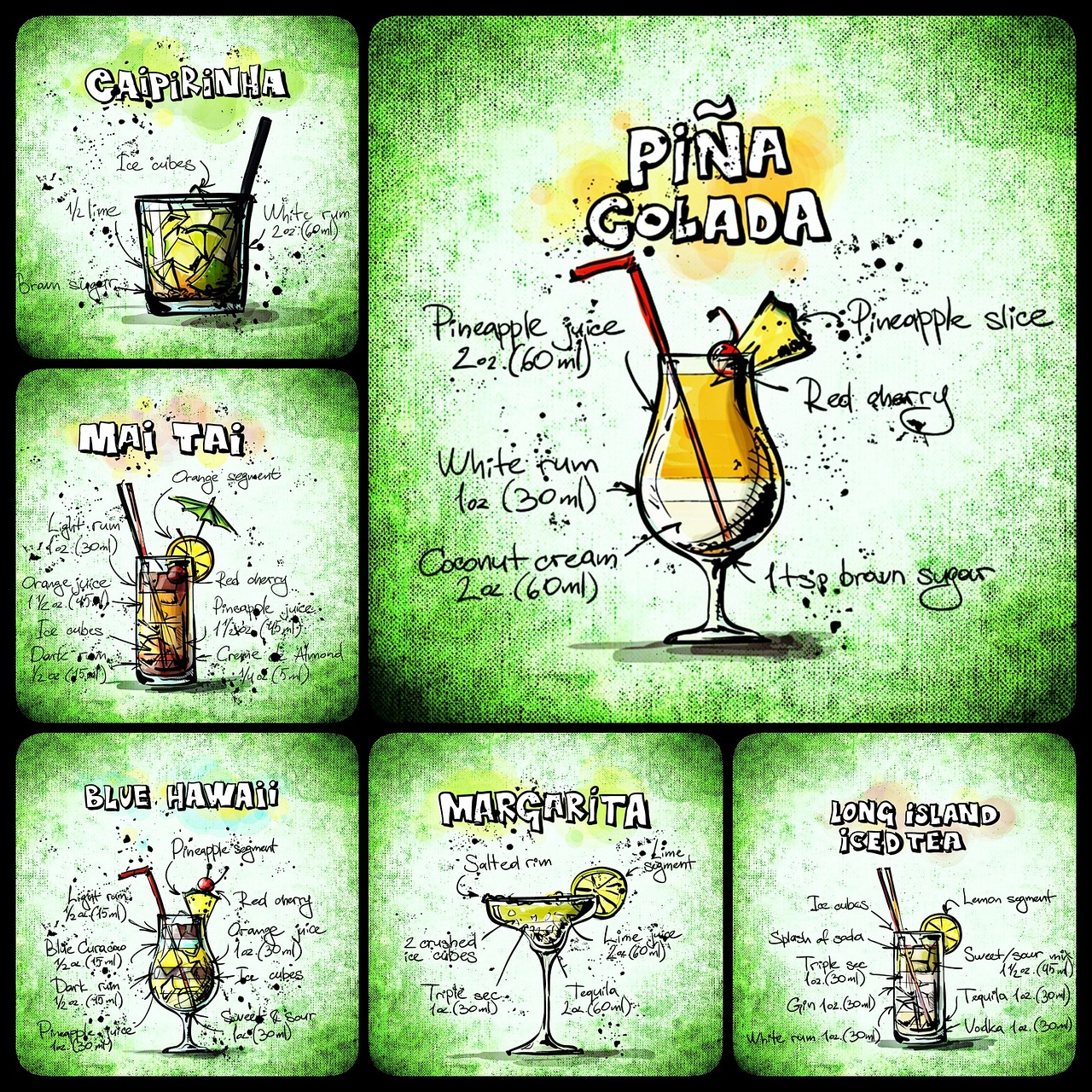cocktails beverages alcohol free photo