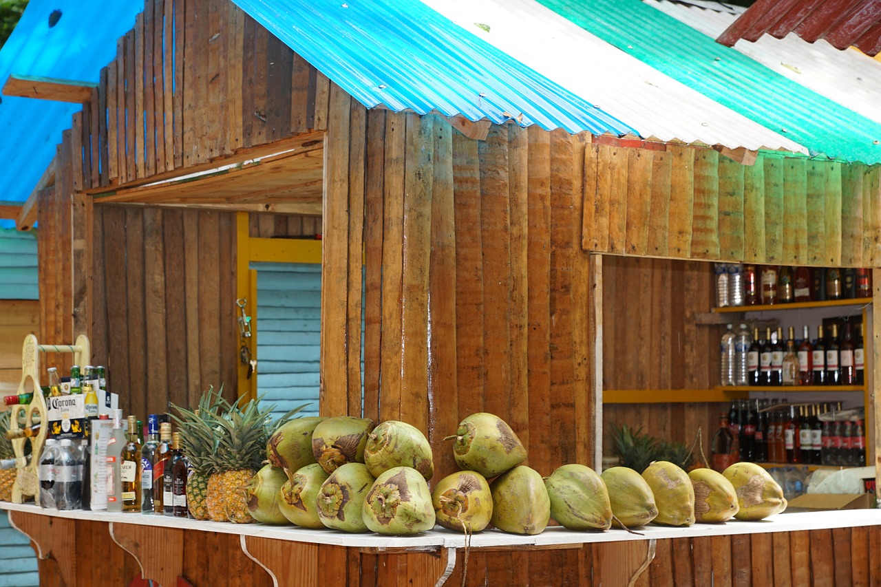 coconut bar caribbean free photo