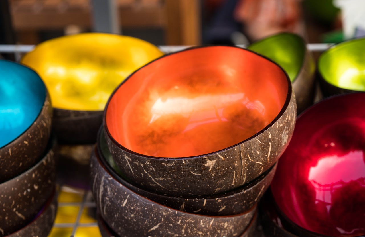 coconut shell bowls free photo