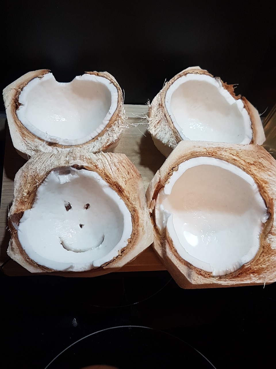 coconut rawvegan food background free photo