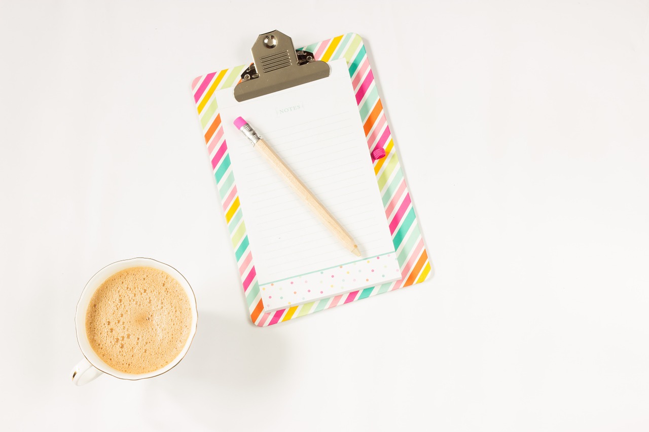 coffee notebook pencil free photo