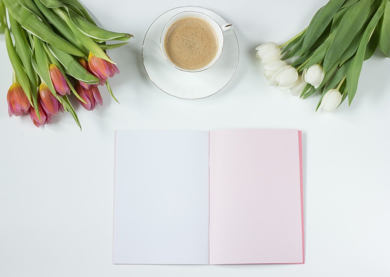 coffee flowers notebook free photo