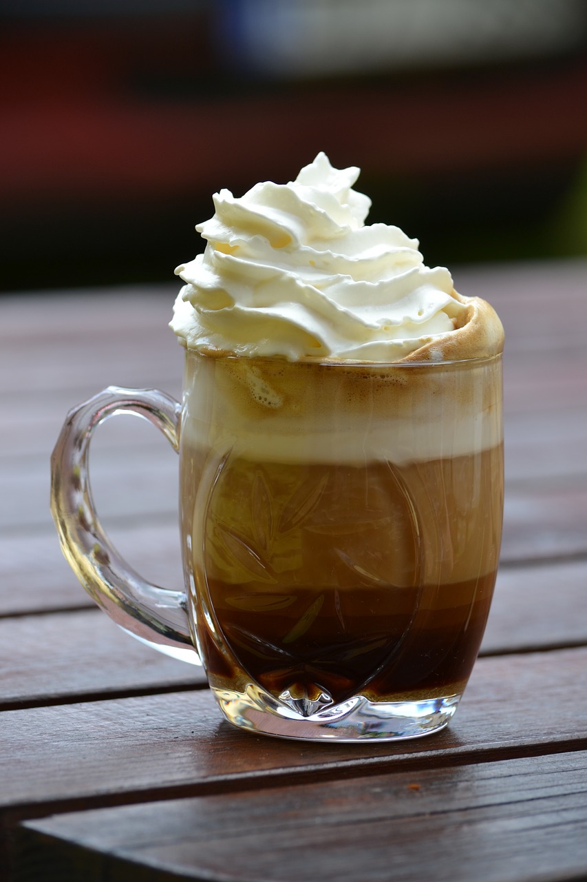 coffee cup whipped cream free photo