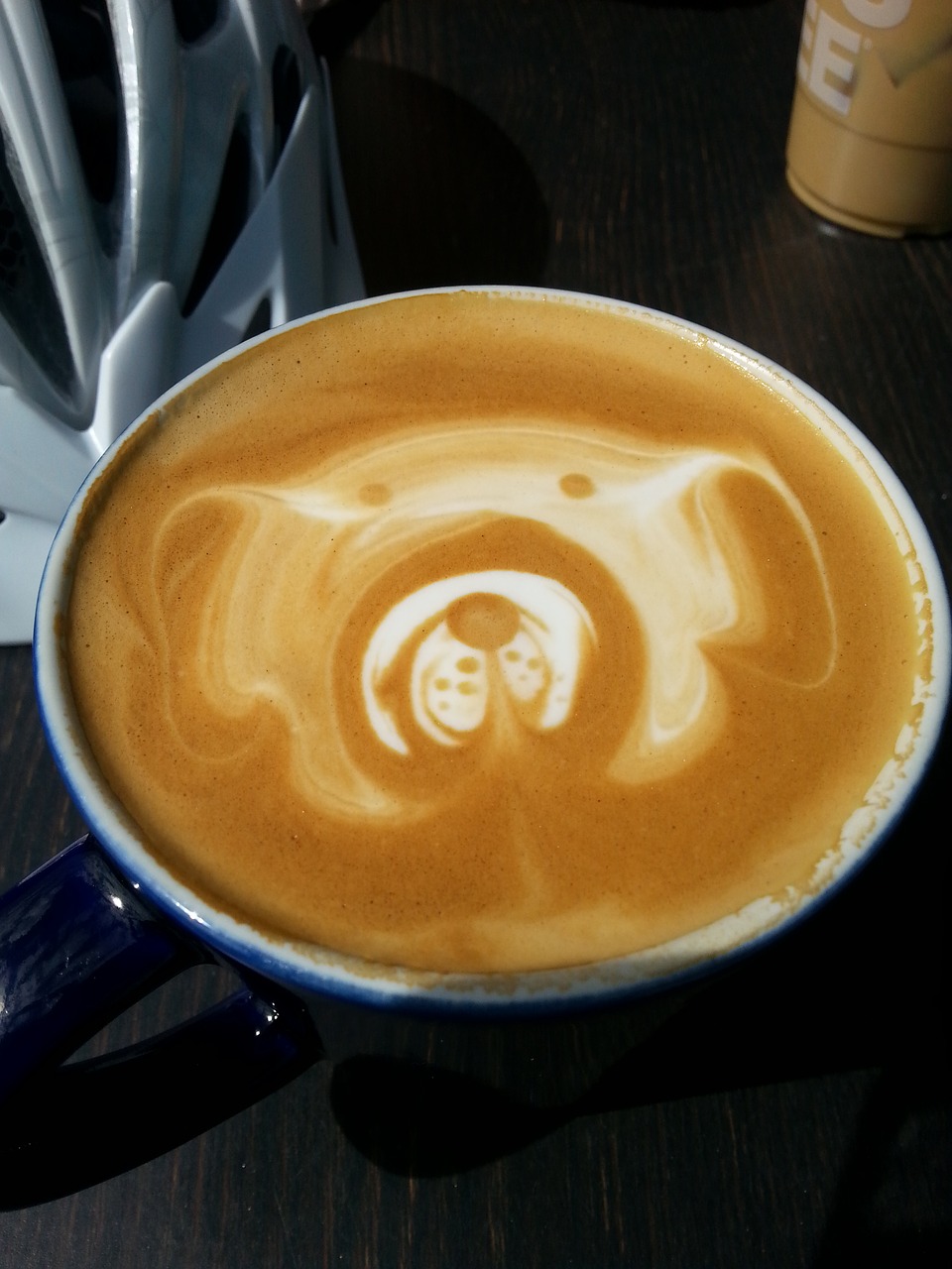 coffee dog face cup free photo