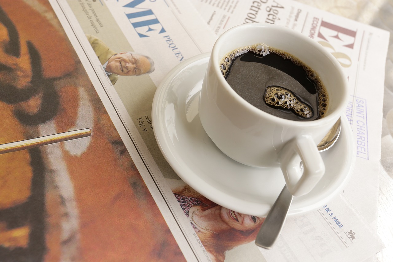 coffee newspaper cup free photo