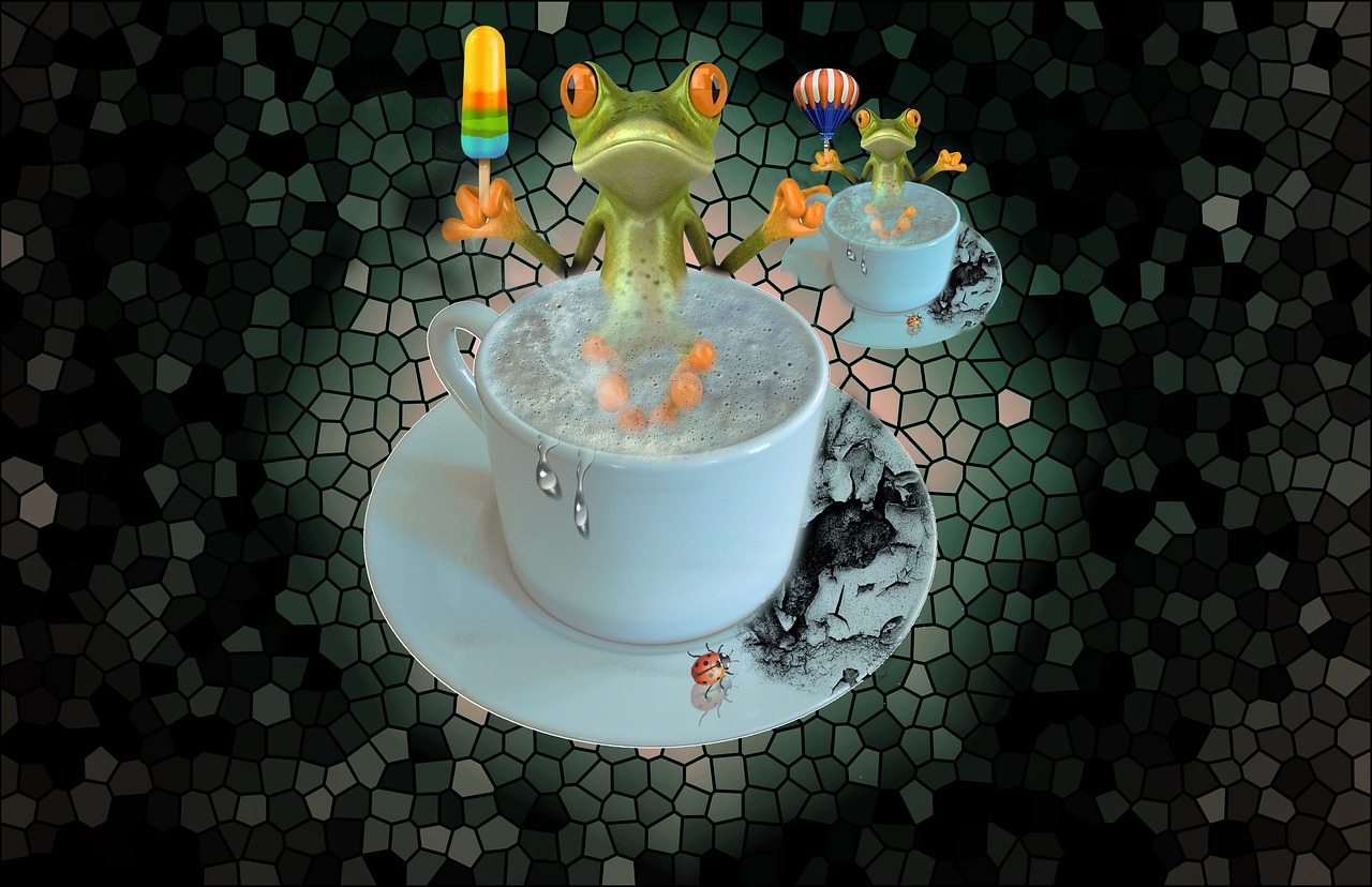 coffee coffee cup frog free photo