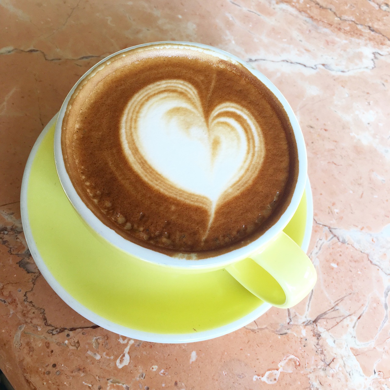coffee latte latte art heart free photo