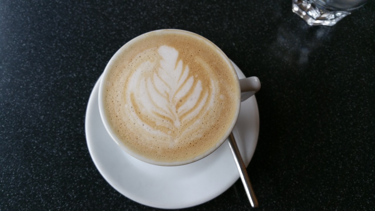 coffee coffee with leaf cappuccino free photo