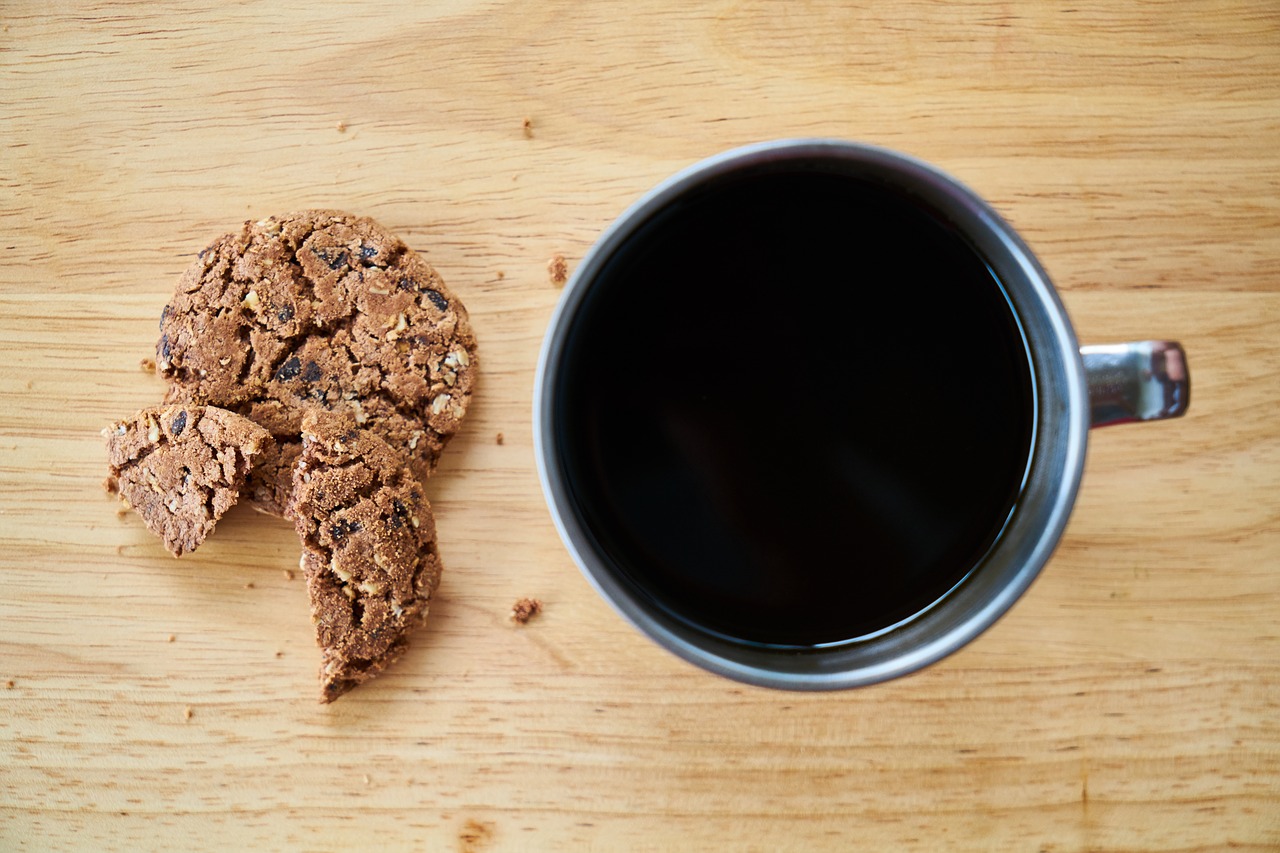 coffee hot cookies free photo