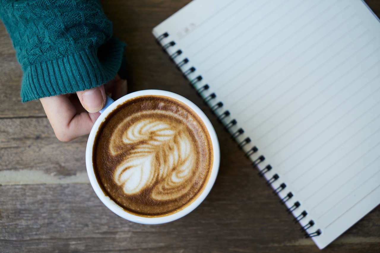 coffee notebook latte free photo