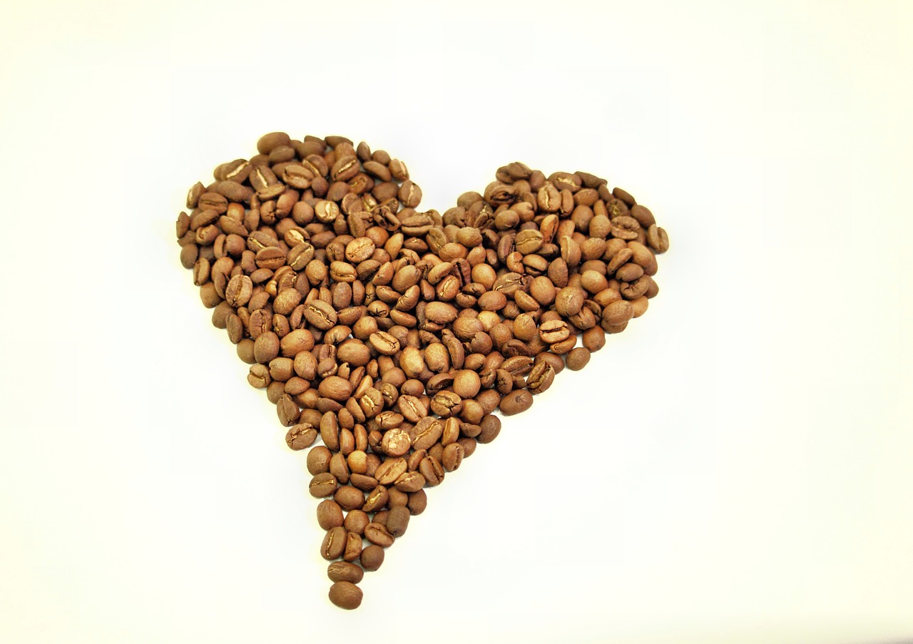 coffee heart coffee beans free photo