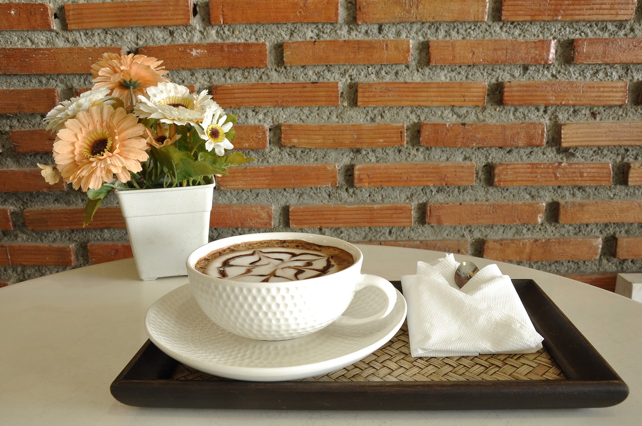 coffee flower wall free photo