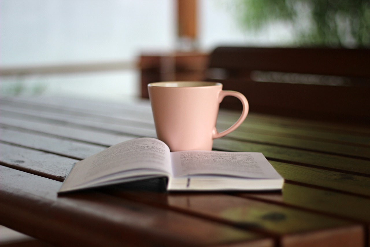 coffee book morning free photo
