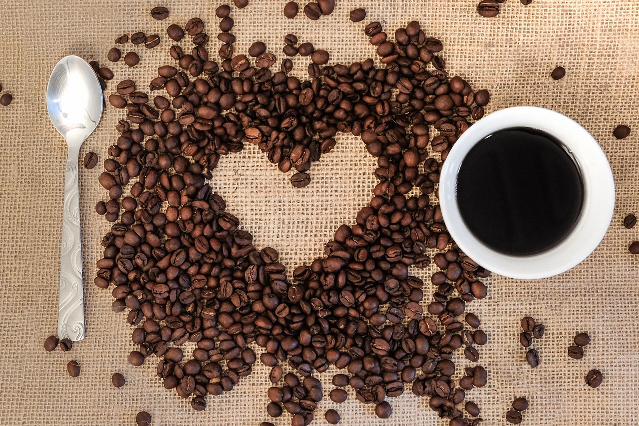coffee coffee beans heart free photo