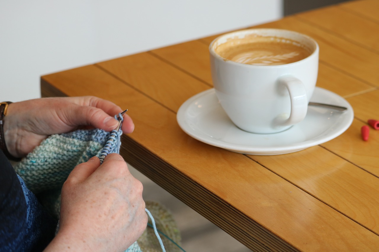coffee  knitting  wool free photo