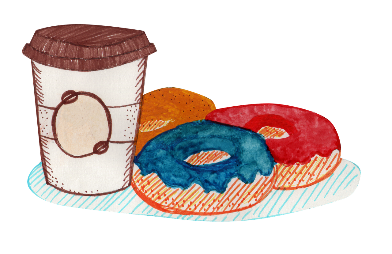 Coffee, donut, sweet, dessert, café - free image from needpix.com