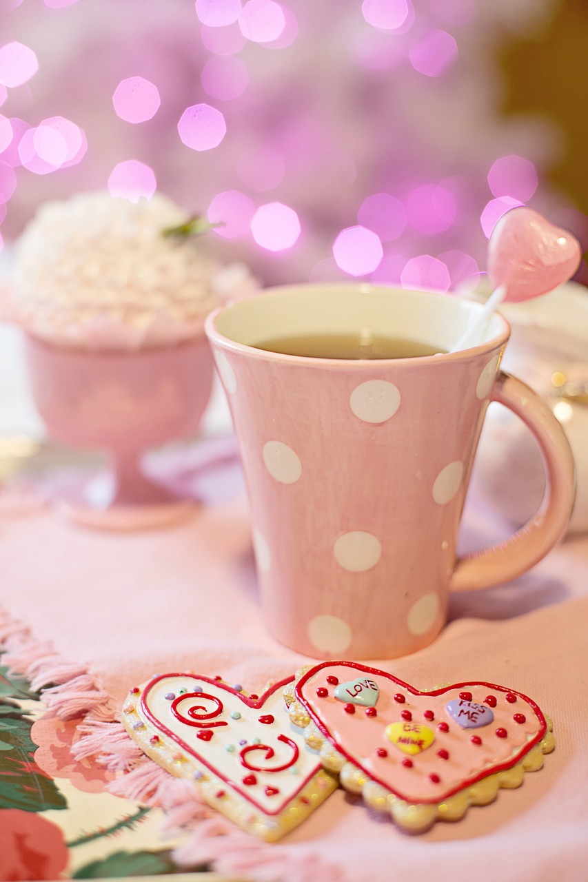 coffee  tea  pink free photo