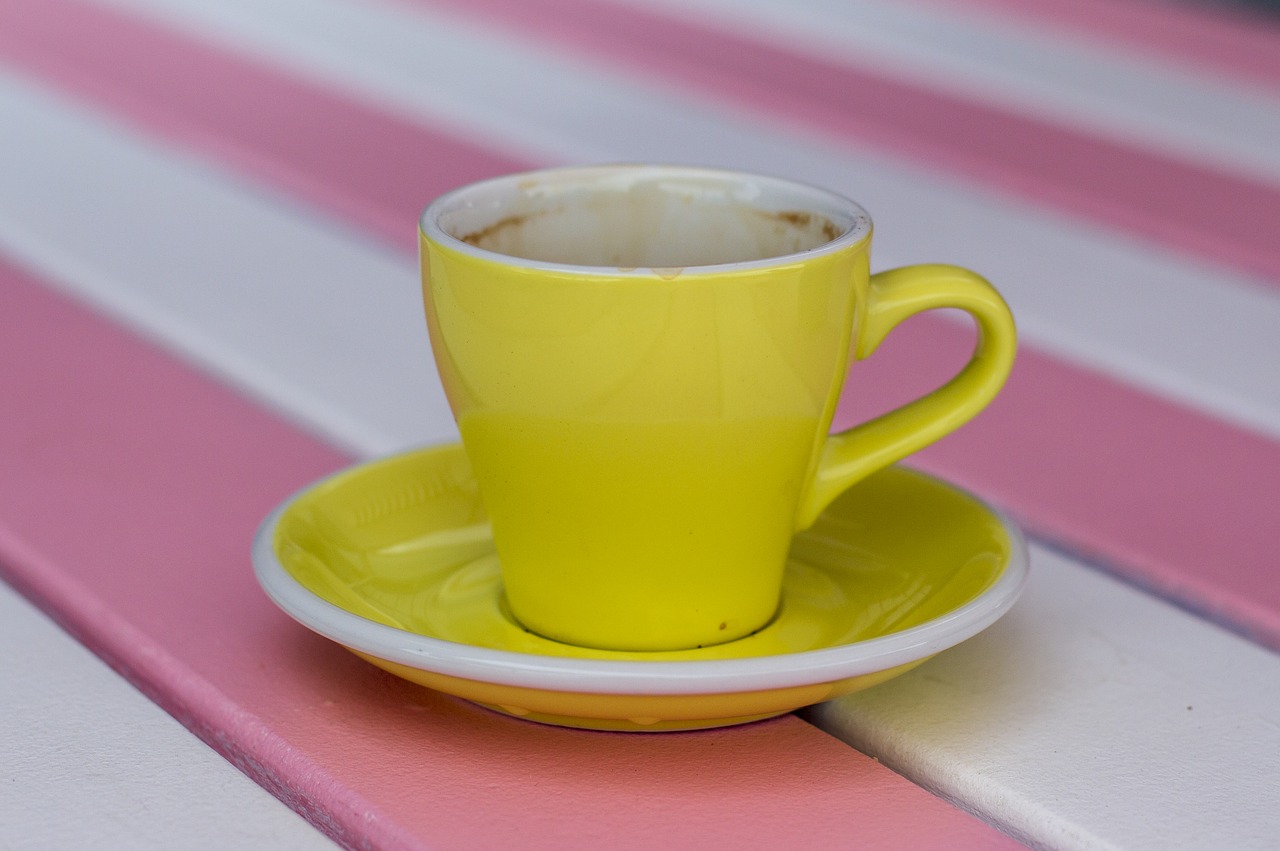 coffee  cup  yellow free photo