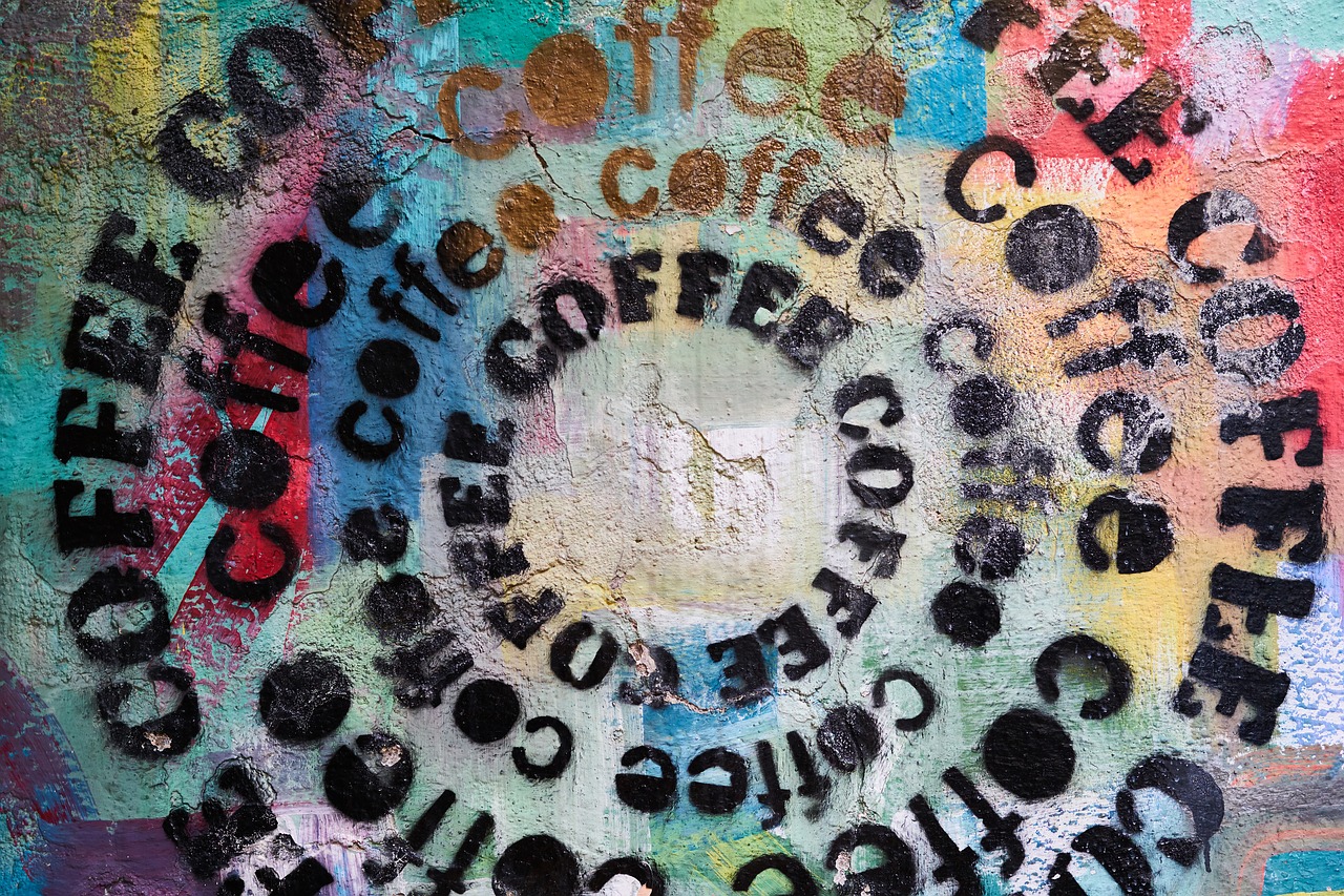 coffee  graffiti  pattern free photo