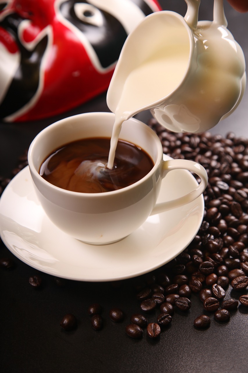 coffee coffee with milk coffee beans free photo