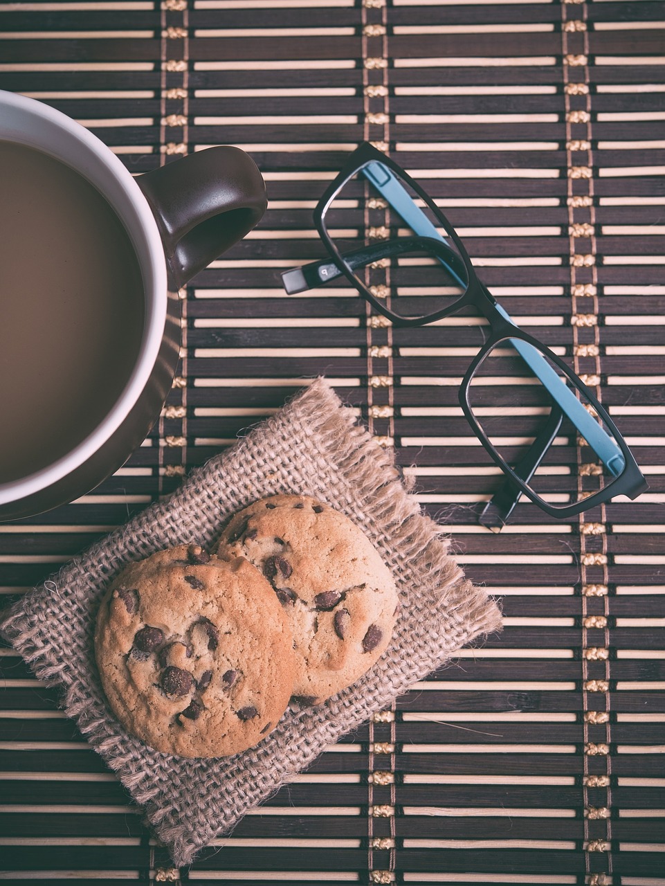 coffee chocolate chip cookies free photo