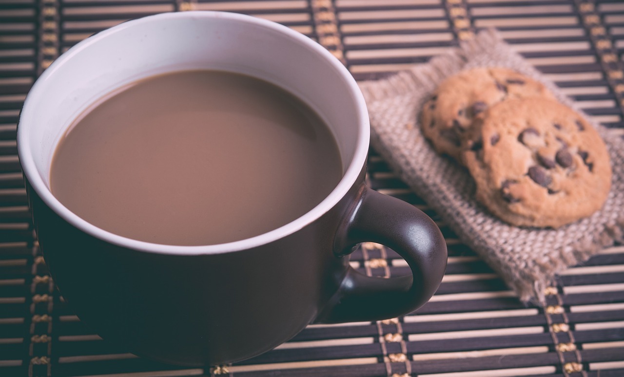 coffee chocolate chip cookies free photo