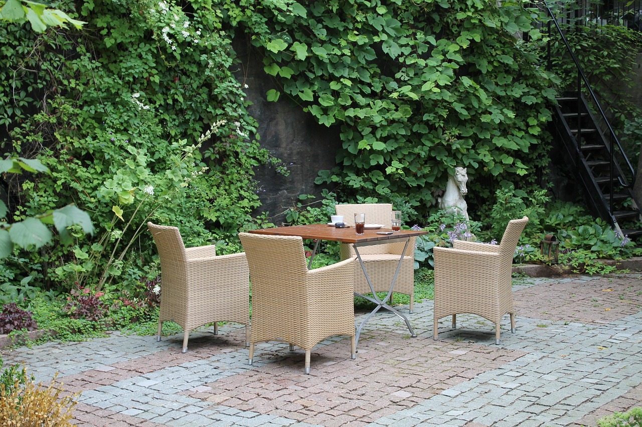 coffee chairs garden free photo