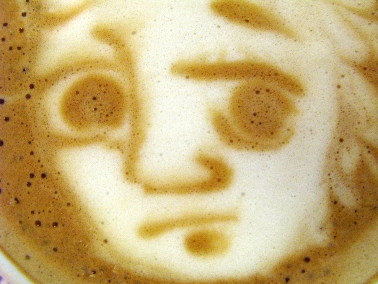 coffee latte face free photo