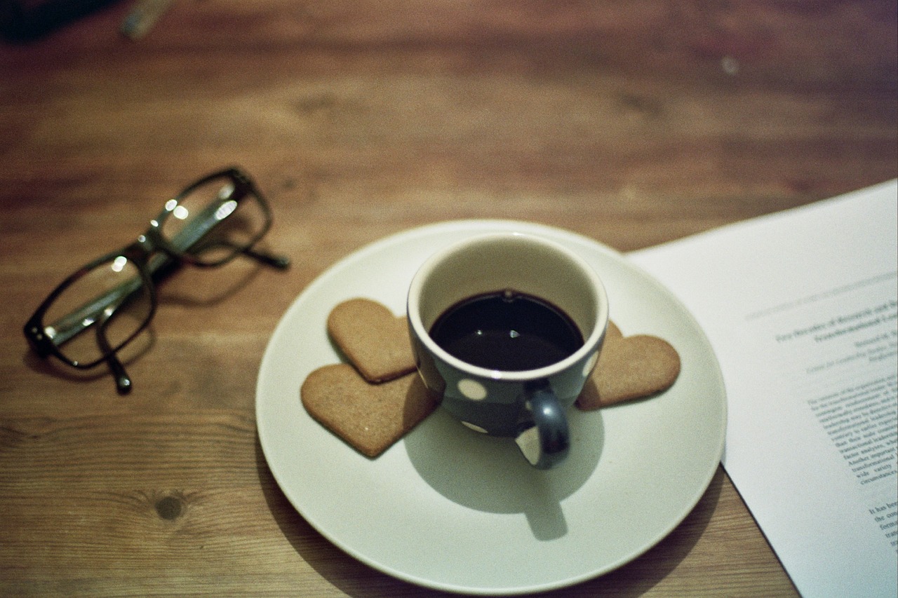 coffee cookies glasses free photo