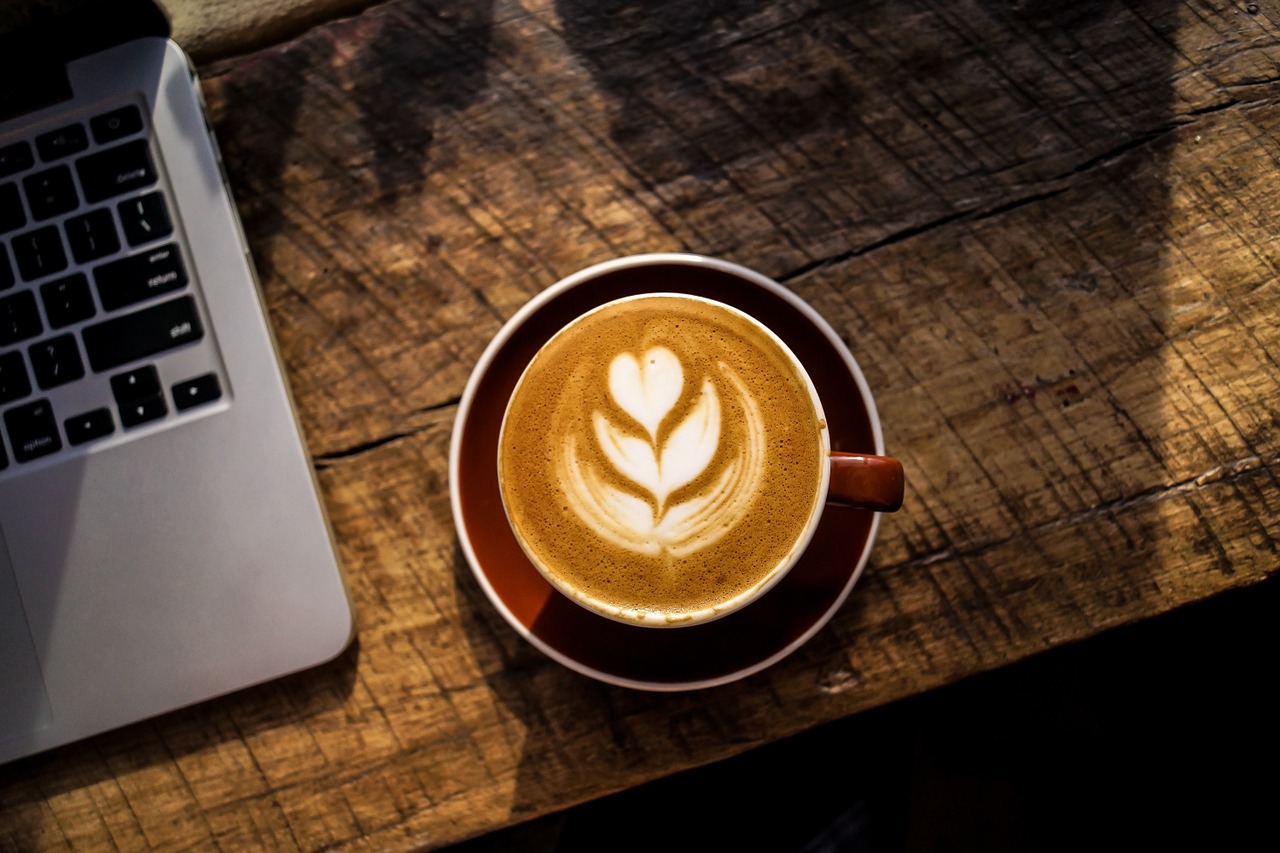 coffee latte pattern free photo