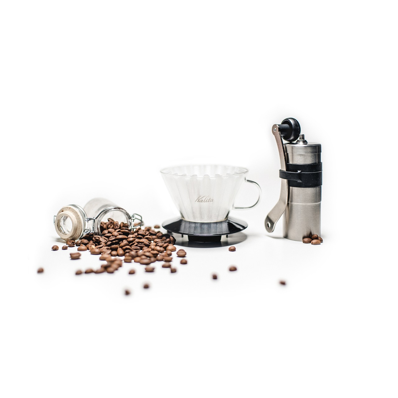 coffee bean spill jar free photo