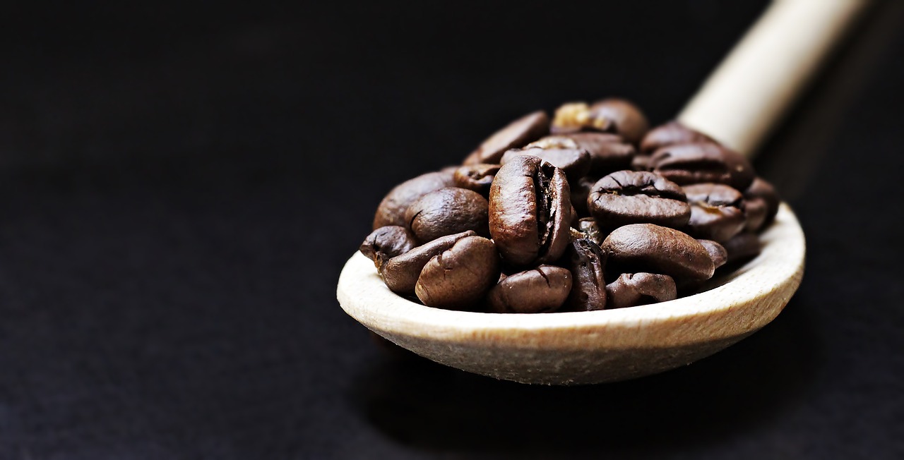 coffee beans spoon wooden spoon free photo