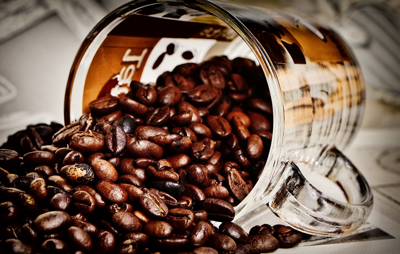 coffee beans  coffee  glass free photo