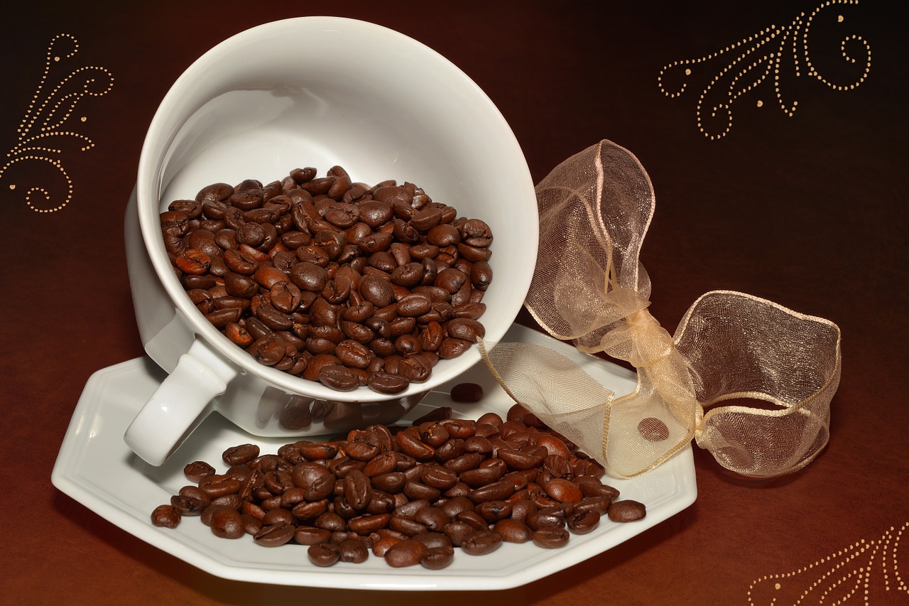 coffee beans roasted coffee cup free photo