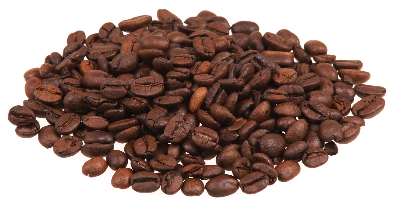 coffee beans isolated white free photo