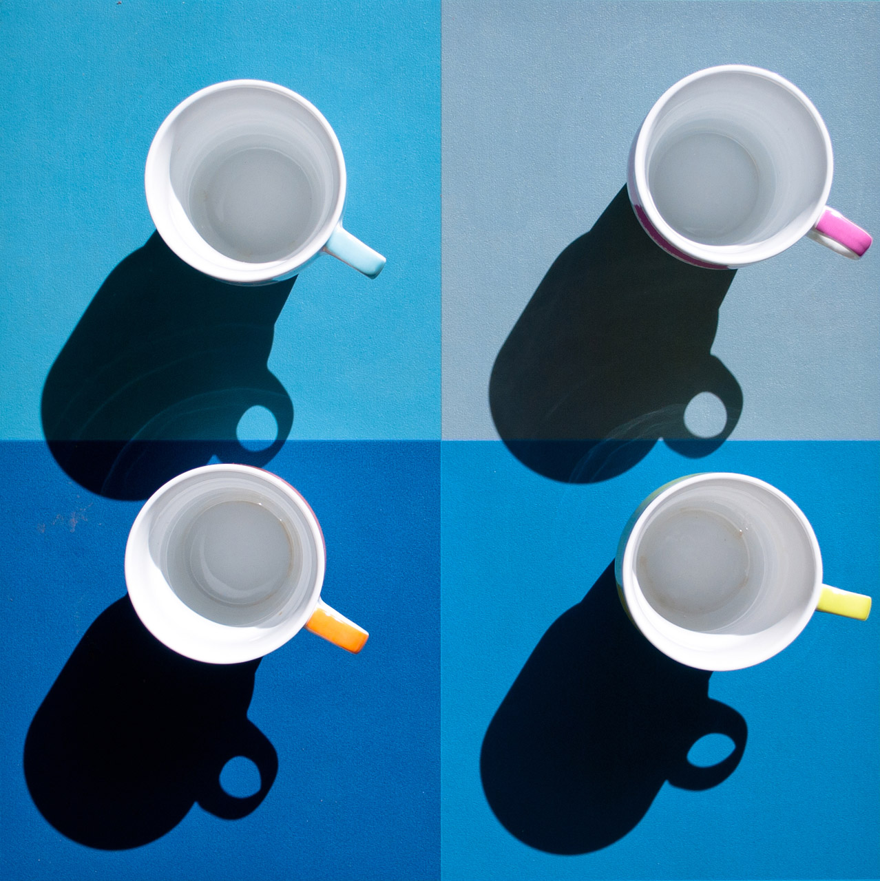 four coffee cups free photo