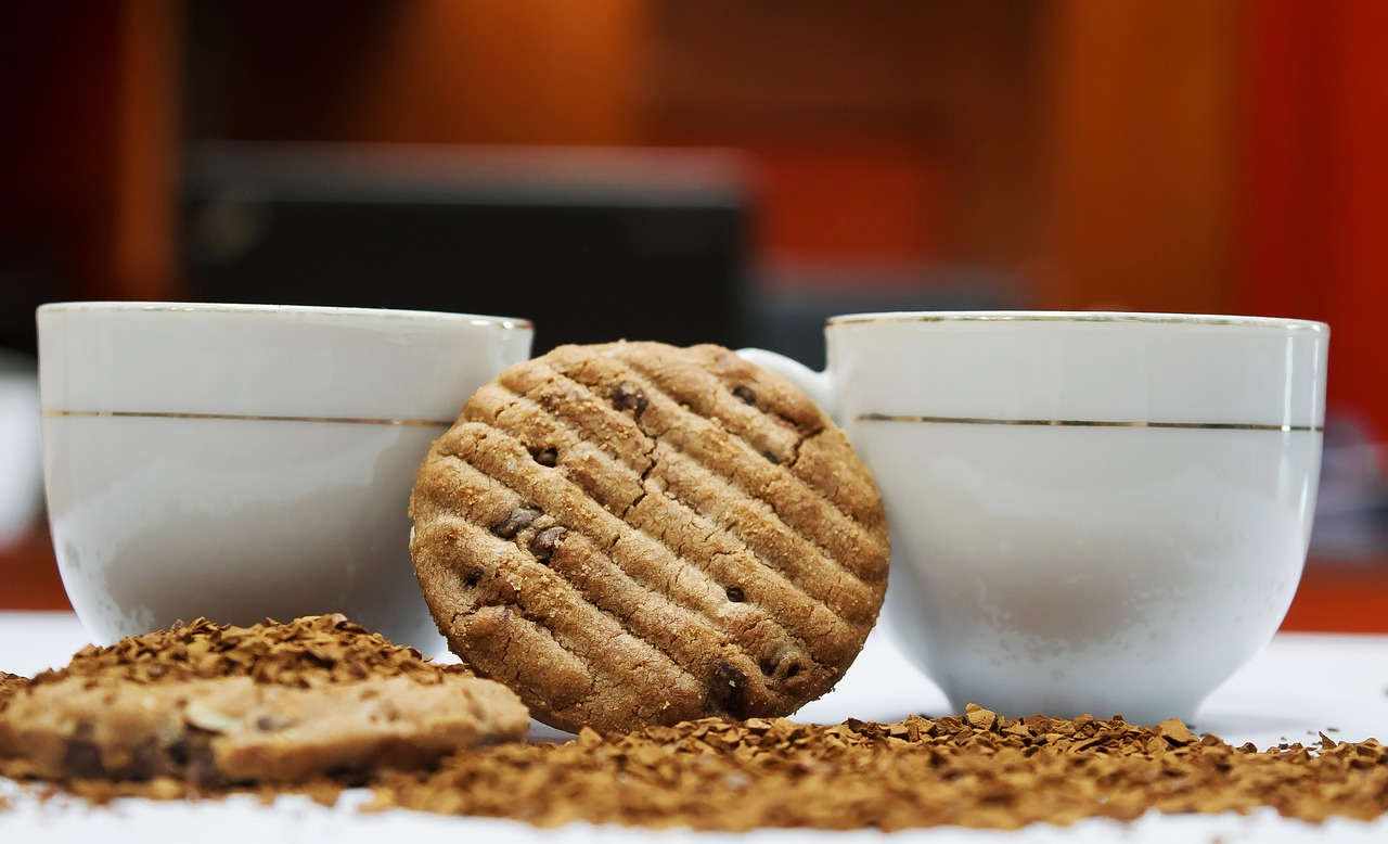coffee with biscuits biscuits coffee and biscuits free photo