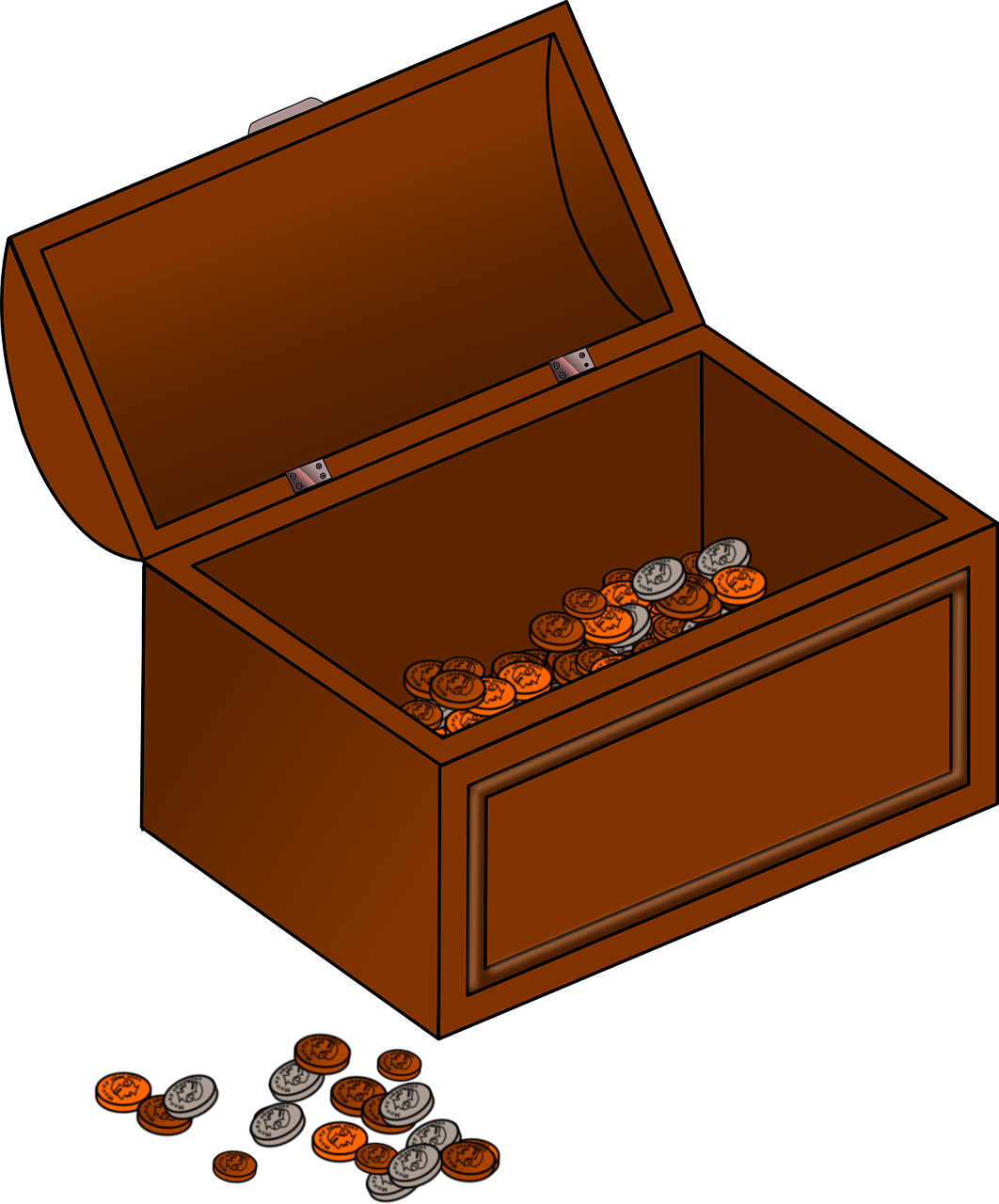 coins chest pirate free photo