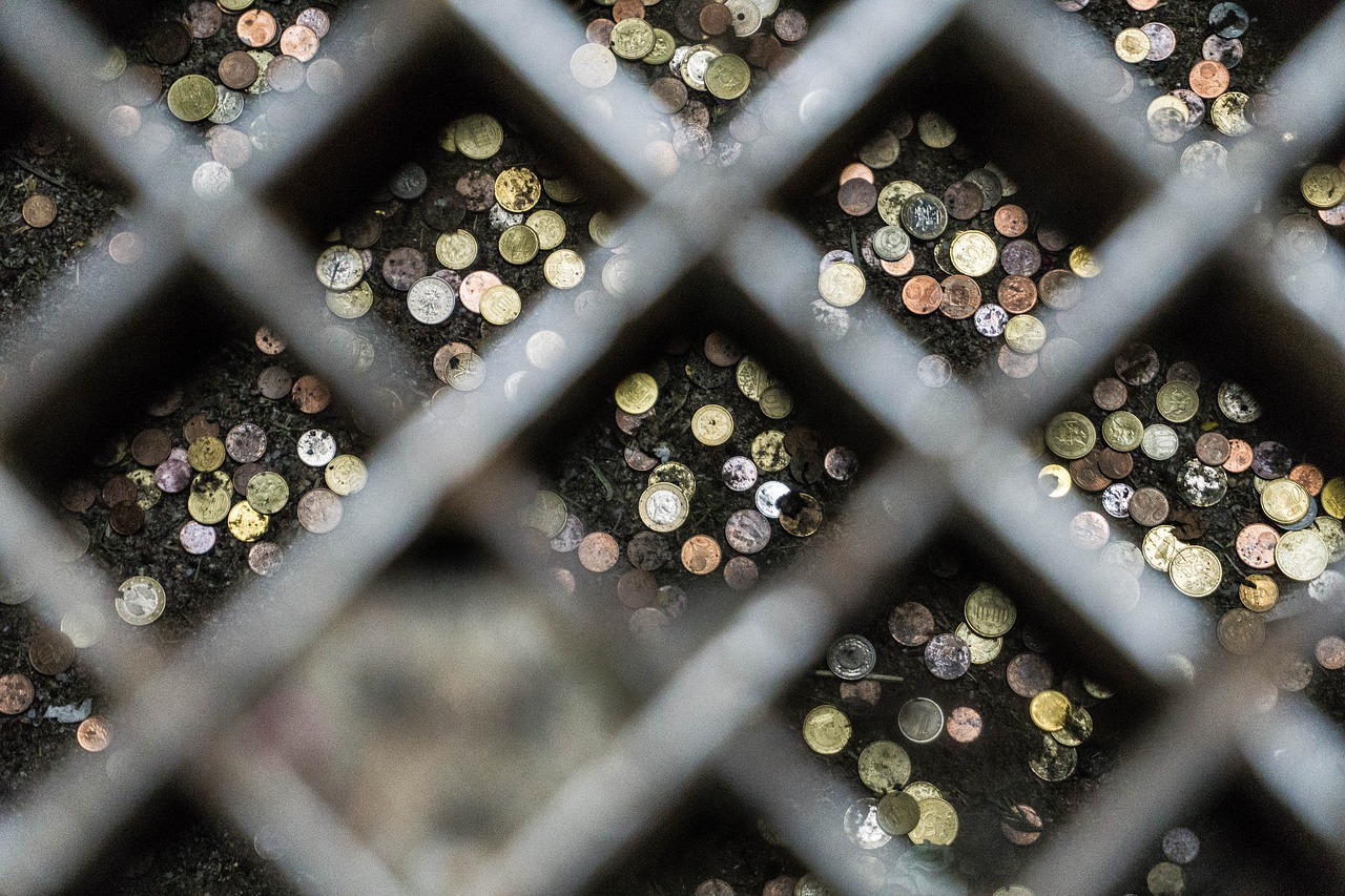 coins  grille  church free photo
