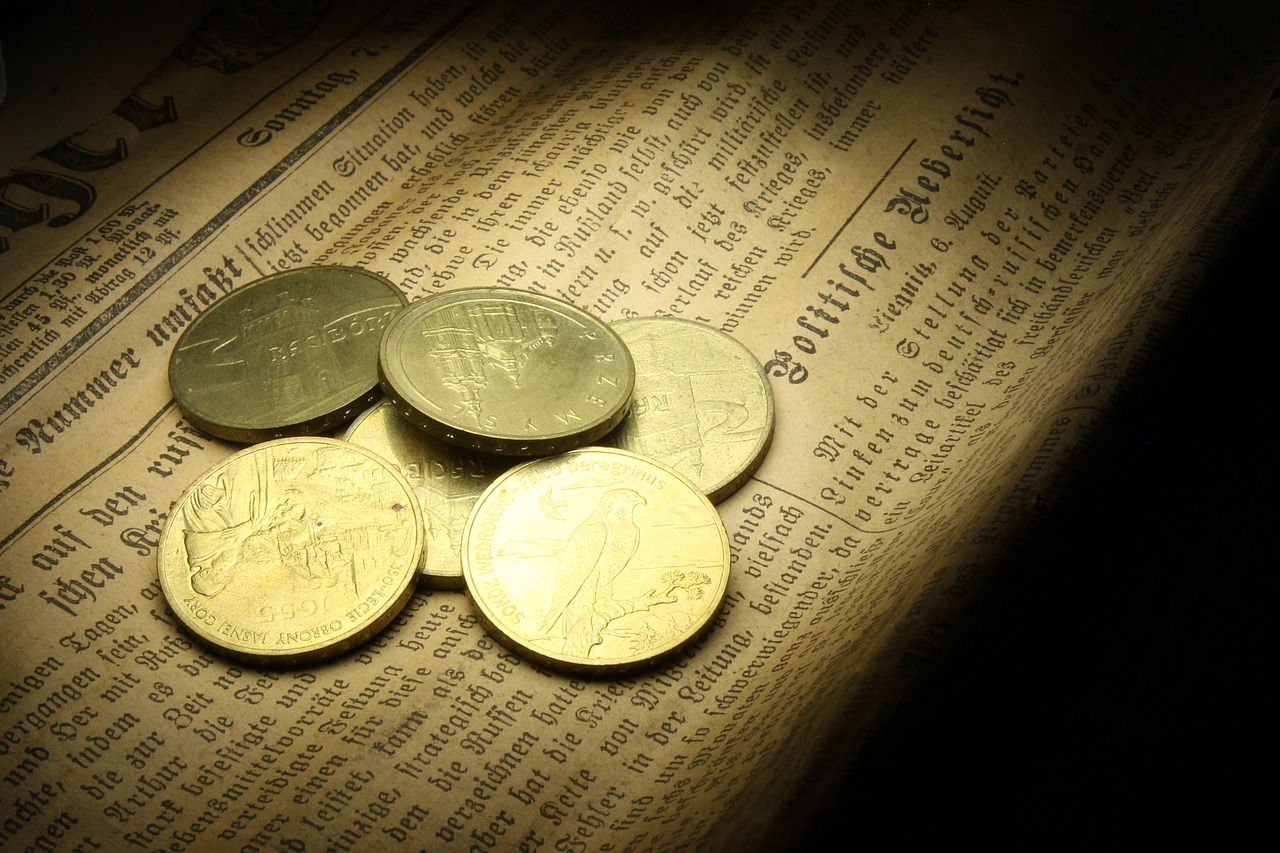 coins gold currency free photo