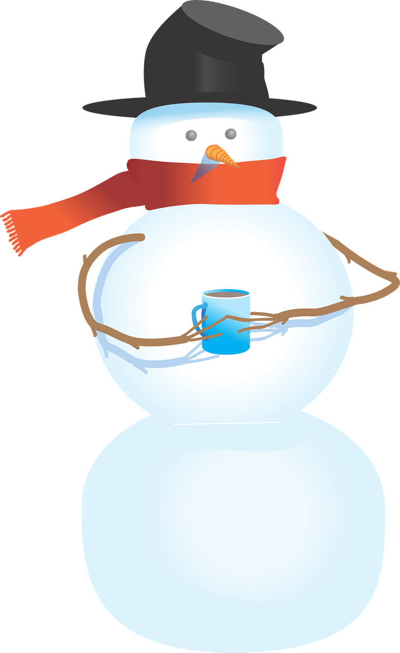 cold winter snowman free photo