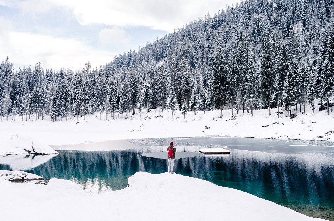 cold lake landscape free photo