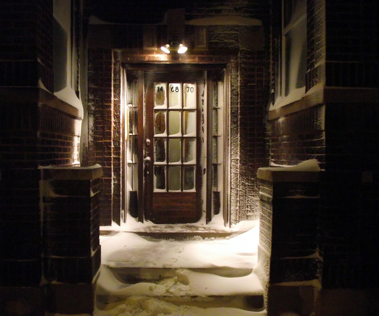 cold door night free photo