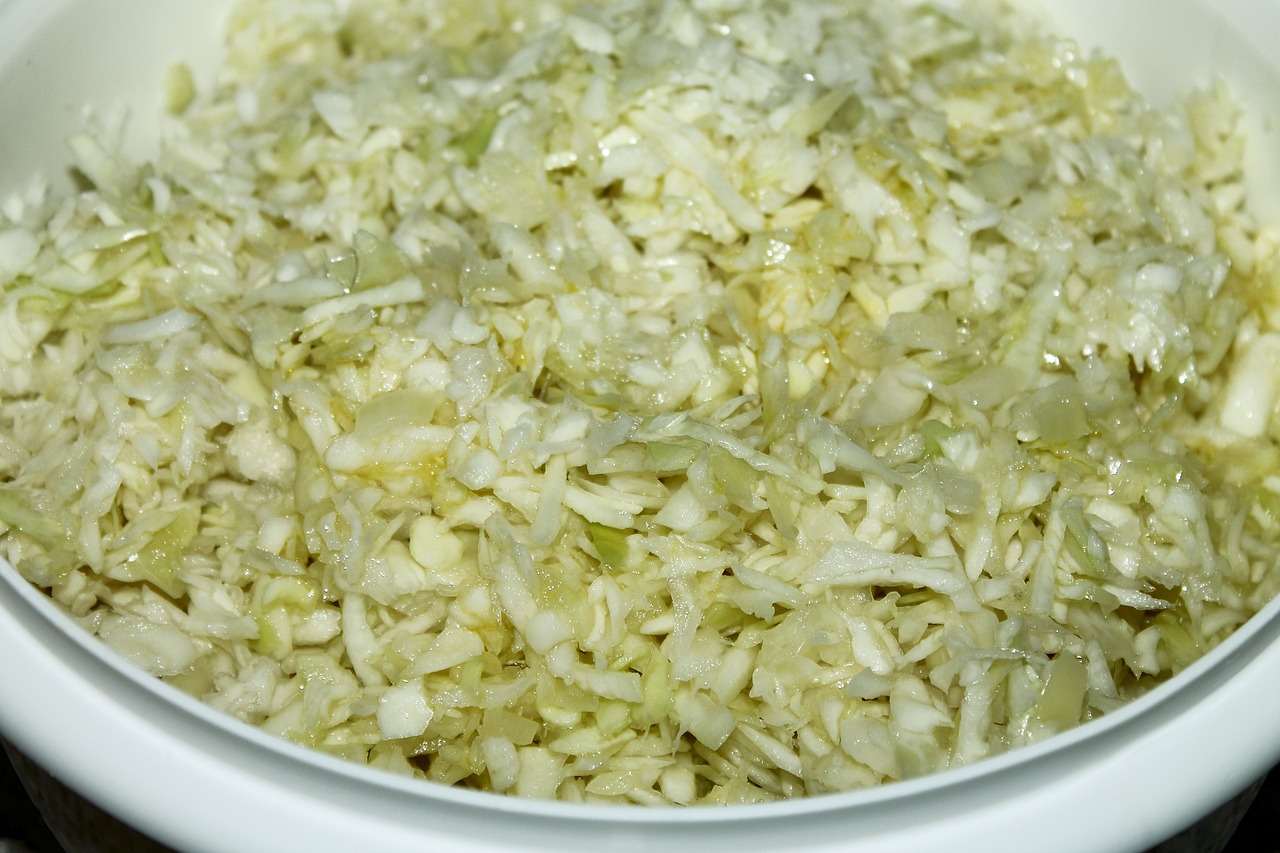 coleslaw white cabbage herb free photo