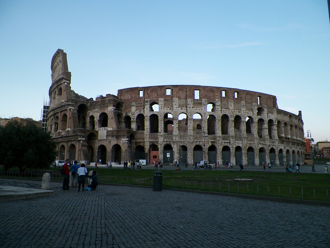 coliseum dusk architecture free photo