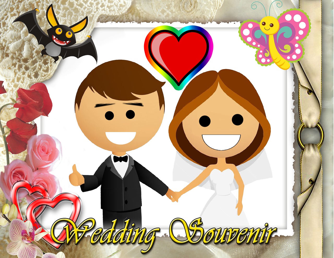 wedding collage weird free photo