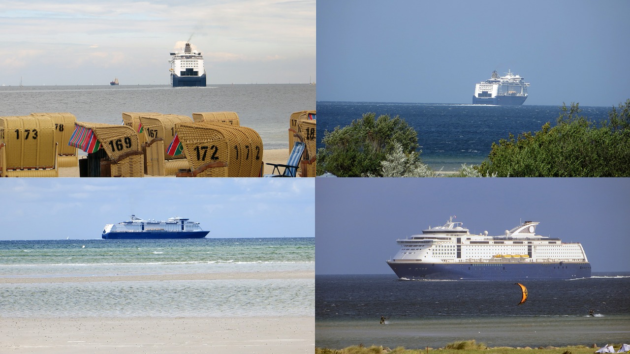 collage ships boats free photo