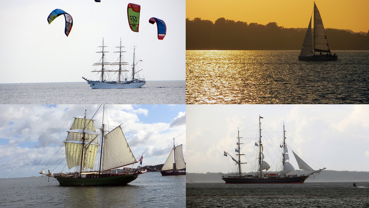 collage sailing ships windjammer free photo
