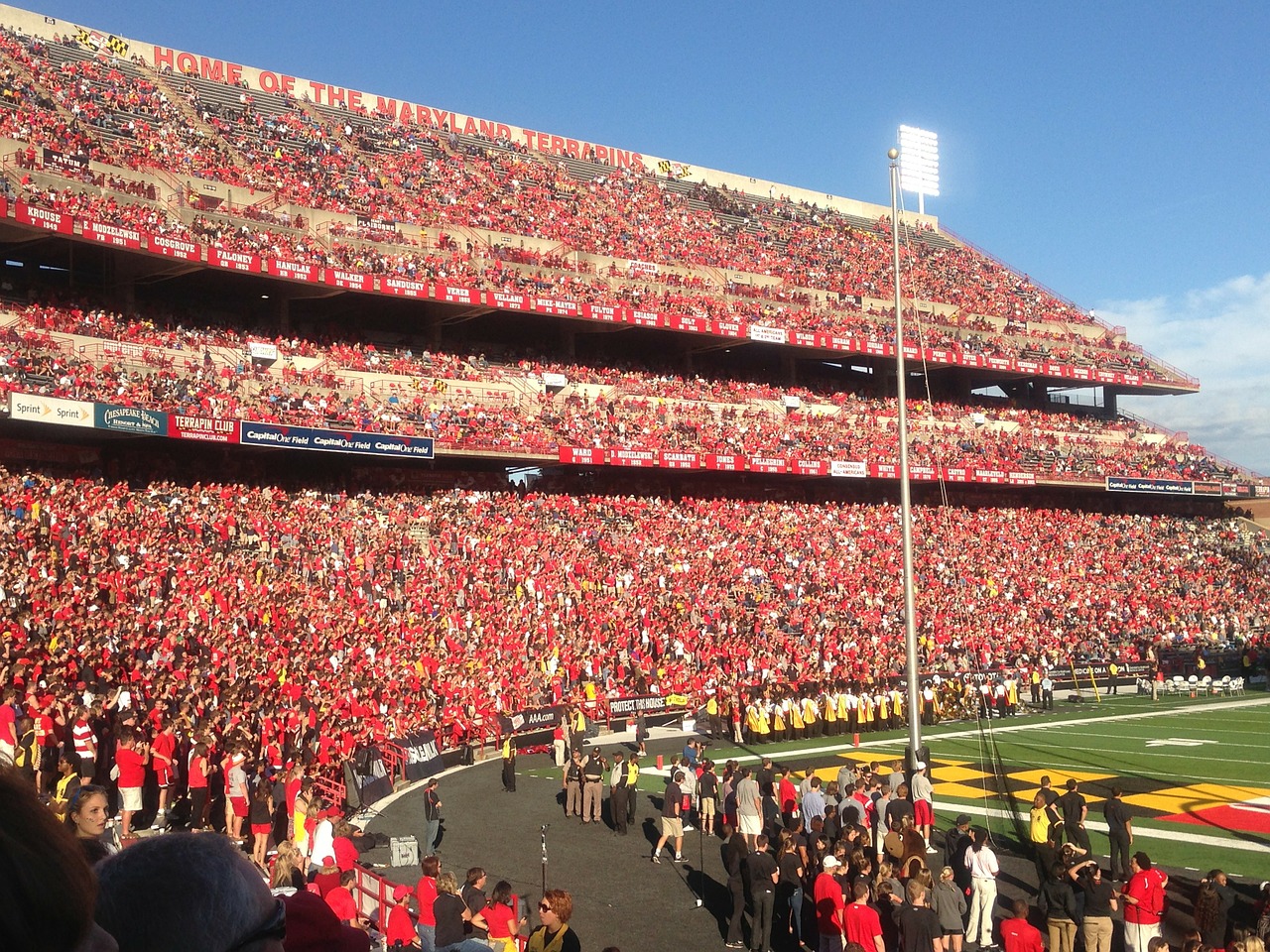 college football football crowds free photo