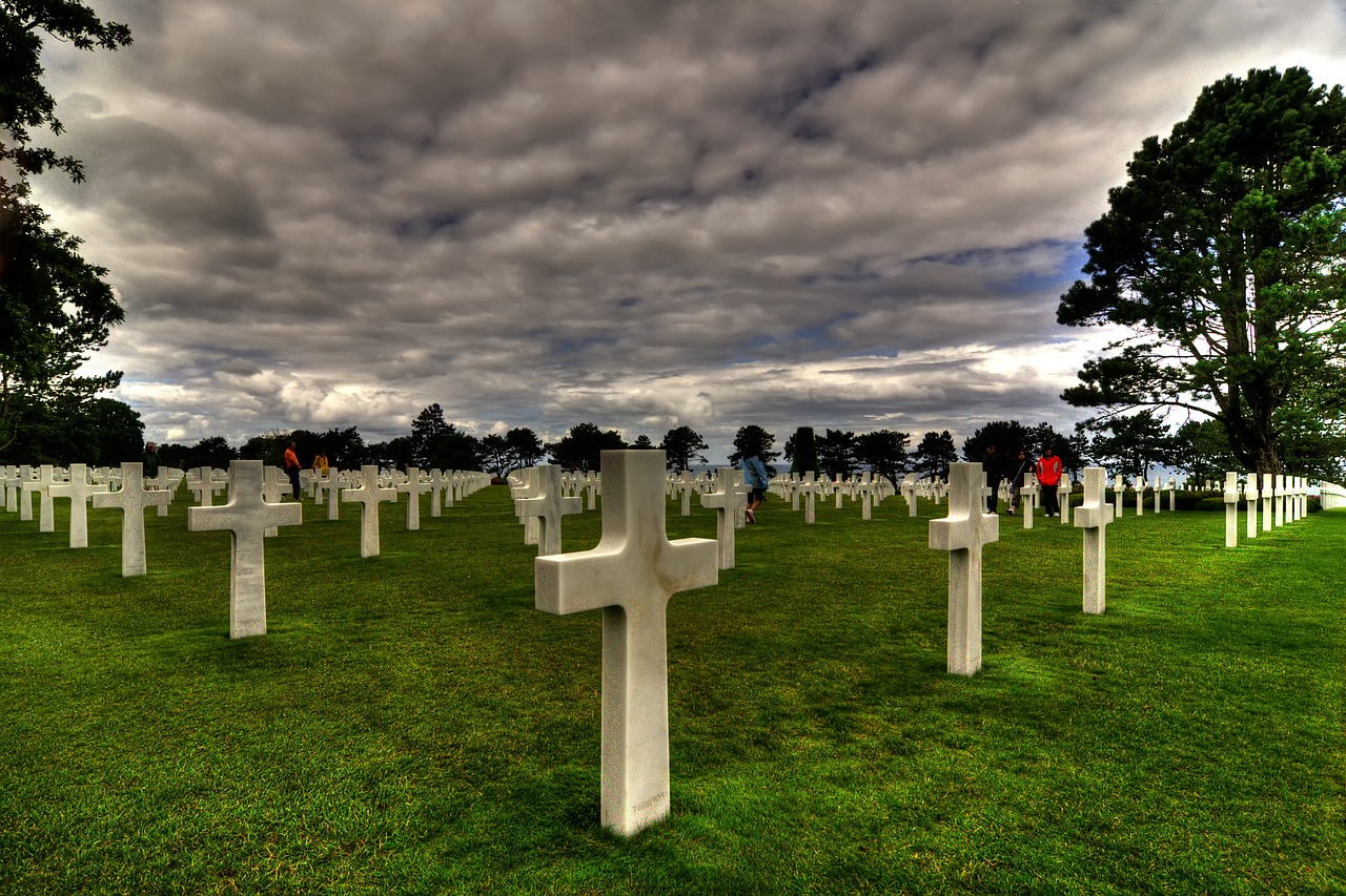 colleville-sur-mer cemetery d-day free photo